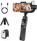 Estabilizador de cardán de 3 ejes para iPhone 16, 15, 14, 13, 12, 11 Pro Max, Samsung S23, S22, A54, Android, cardán giratorio portátil plegable para grabación de video, vlog con seguimiento facial AI