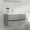 TREISL Meubles de salle de bain Gris Sonoma 80x38,5x45cm Bois Multicouche Armoire de salle de bain Espace supplémentaire Apparence Ordonnée Meuble Lavabo Robuste Meubles Multifonctionnels