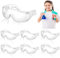 6 Stück Schutzbrille für Kinder,Schutzbrille Transparent Augenschutzbrille Sicherheitsbrille,Arbeitsschutzbrille für Brillenträger,UV-Schutz,Anti-Kratzer,Komfortabel und Sicher,Für Labor,Radfahren