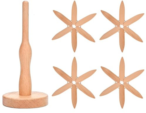 Sarini Set de Table en Forme d'arbre en Bois, Dessous de Plat en Bois, Dessous de Plat décoratif Anti-brûlure résistant à la Chaleur, Dessous de Plat en Forme d'arbre