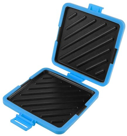 Microwave Toastie Sandwich Maker Non Stick Microwavable Toastie Makers with Adjustable Silicone Straps Wireless Toastie Maker Heatwave Technology Breakfast Sandwich Maker for Bread Sandwich (blue)