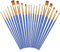 Vicloon 20 Stück Pinselset, Nylon Pinsel, Künstlerpinsel, Hochwertige Pinsel mit Kunststoffgriff, Premium Nylon Acrylfarben Pinselset, Malerei Ölfarben Brush Set für Erwachsene und Kinder, Blau