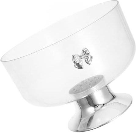 SHOWERORO European Trifle Bowl with Pedestal Decorative Dessert Display Stand for Fruits Snacks and Desserts Elegant Kitchen Table Centerpiece for Home Parties and Gatherings