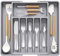 Lifewit Cutlery Drawer Organiser Large, Expendable Cutlery Tray,8 Compartment, Utensil Drawer Organiser for Kitchen Spoons Forks Knives, Grey