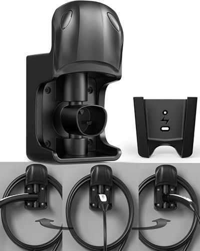 Tesla Charger Holder Wall Mount EV Charging Cable Organizer for Tesla Mobile/Wall Connector, Swivel NACS Holster Hanger