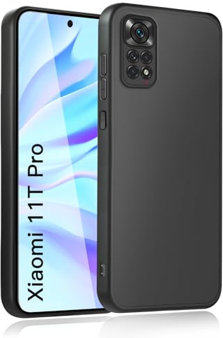 wsiiroon Handyhülle für Xiaomi Redmi Note 11/Note 11S 4G Hülle, Stoßfest Kratzfest, Fingerabdruck, Anti-Rutsch Fallschutz Schutzhülle, Anti-Öl, Unterstützt kabelloses Laden für Redmi Note 11 (Schwarz)