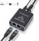 Switch LAN 2 Port, Splitter Ethernet 1 à 2 1000 Mbps, Switch RJ45 Splitter 1000 Mbps pour Ordinateur, Routeur, Commutateur, Hub, Télévision Numérique, etc.