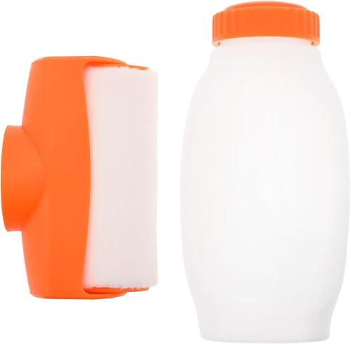 Yetaha Portable Wall Paint Roller Kit, Roller-Refillable (500ml, Orange) | Empty Paint Dabbers Bottles Dauber Paint Graffiti Roller, Suitable for Repairing The Wall with Latex Paint Graffiti