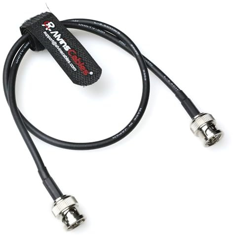Alvin's Cables 12G Flexible SDI Cavo, da maschio da maschio da maschio per komodo rosso | Atomos Monitor 75 ohm cavo schermato per videocamera 4K 50 cm | 19in