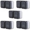 REV AquaStorm SPARSET - 5x Doppelsteckdose - Steckdose Feuchtraum IP55, zweipolig, Aufputz, waagrecht, 230V, 16A, anthrazit