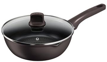 Tefal Poêle multi-usages avec couvercle 22cm IH Café Noir Unlimited Tous feux + induction - G2638092