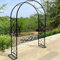 Arco da giardino in metallo zincato, antiruggine, traliccio per pergolato da matrimonio (140-340 cm) - arco per piante in ferro battuto con basi robuste per fiori rampicanti e decorazioni