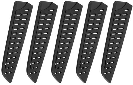 sourcing map 5Pcs Knife Cover Sleeves Blade Edge Guards for 7 Santoku Knife Protector Cover Universal Blade Sheath for Kitchen, Black