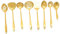 ULTECHNOVO Juego de Utensilios de Cocina Acero Inoxidable 10 Piezas Espátula Cucharón Antiadherente Herramientas de Cocina Prácticas de Limpiar
