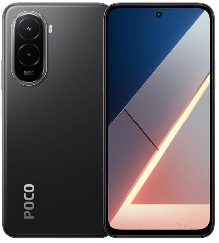 XIAOMI POCO M7 4G 6+128 GB,Negro Pantalla inmersiva FHD+ de 6,9 Pulgadas, Snapdragon 685, cámara Dual de 50 MP con IA, Carga rápida 33 W y Reversible 18 W, Cargador no Incluido
