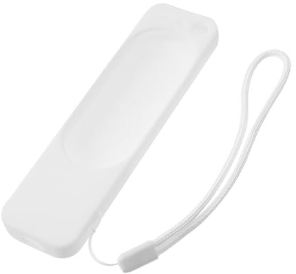 Kisangel Tv Controller Case Silikon Schutzhülle für Smart TV Fernbedienung Flexibel Weich Stoßfest Waschbar Langlebig mit Gürtel Passgenau Weiß