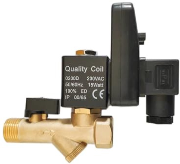 AWWVRLMM Compresseur d'air 0200D, réservoir de séchage, vanne vidange électronique, temporisée 15 W 20 220 V(0200D 15W B Type)