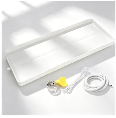 HBOOMOEM Raccogli Condensa Condizionatore, Vaschetta di Raccolta in Acciaio Inox, Compatibile con Sistemi di Climatizzazione e Pompe di Calore per Interni ed Esterni.(2m,81.5 * 33cm/32 * 13in)