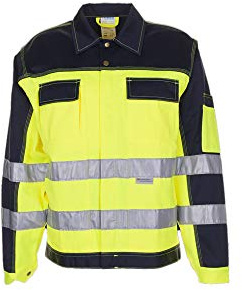 Planam 2007064 Warnschutz Bundjacke, Gelb/Marine, Größe 64