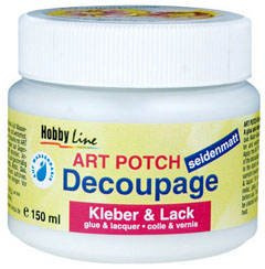 Art Potch Decoupage Kleber und Lack seidenmatt 250ml, CKR48252