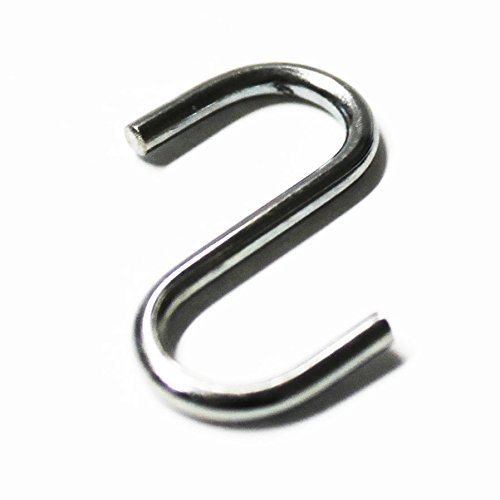 S-Haken 25mm Nothaken Hängehaken Metallhaken Küchenhaken verzinkt (10)