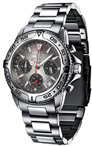 FIREFOX Destroyer FFS01-120b Sunray anthrazit Chronograph massiv Edelstahl Sicherheitsschließe Herrenuhr Armbanduhr 10 ATM Prüfdruck