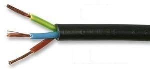 25 Meters of Black Flex 3183Y 0.75mm 6 Amp 3 Core Flexible Black Cable