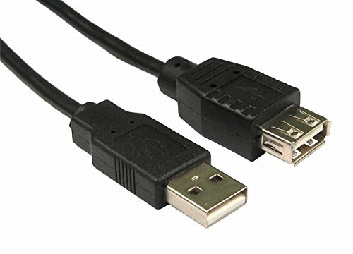 Consoletronic USB 2.0 A to A EXTENSION Cable Lead Wire BLACK Extender Male Female Socket (0.5 METRE, BLACK)