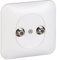 Schneider Electric - Ovalis - Prise TV multiservices avec plaque Blanc - S260457