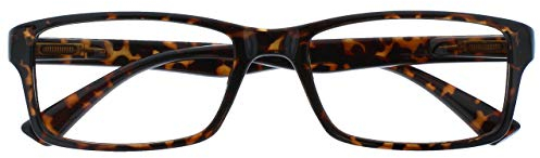 The Reading Glasses Company Braune Schildpatt Distanzgläser Designer Stil Herren Damen M92-2 -2,00