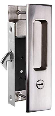 Dometool UK Gate Bathroom Locks Sliding Door Lever Mortise Handle Locks Keyed Sets Silver