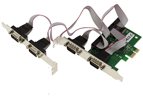 KALEA-INFORMATIQUE Scheda controller PCI Express PCIe Serial RS232 a 4 porte con chipset ASIX AX99100. con staffe a basso e alto profilo