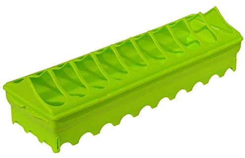 Supa Futtertrog für Hühner, 50 cm, mit ausziehbaren Beinen, geeignet für größere Geflügel und Wildvögel, hergestellt in Großbritannien, Anisgrün