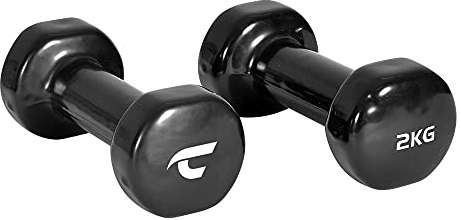 Christopeit Sport Vinyl Hanteln - Beauty Bells 2 x 2 kg - 2er Set Trainingshanteln - ergonomisch geformte Kurzhanteln