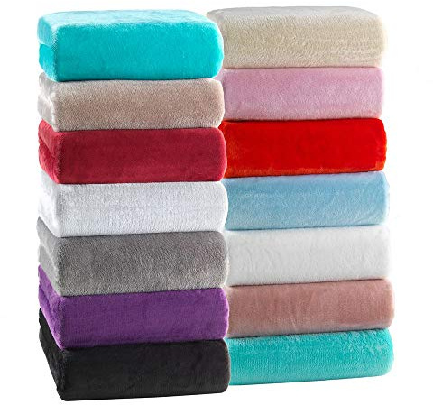 MALIKA® Premium warme Spannbettlaken Cashmere-Touch Bettlaken Jersey Fleece Spannbetttuch Laken, Farbe:Bordeux, Größe:90-100 x 200 cm