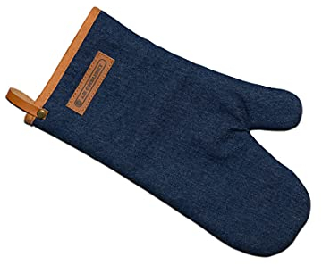 Le Creuset Manopla de horno, 100% algodón, 12, 5 in / 31, 75 cm largo, Azul Denim, 45100327760800