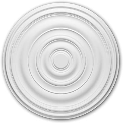 PRO[f]home® - Ceiling Rose 156018 Ceiling Decoration Medallion Rosette Decorative Element Timeless Classic Design White Ø 74.5 cm Profhome