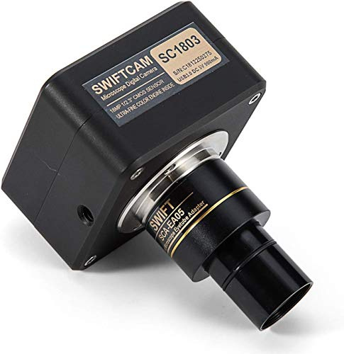 SWIFT Swiftcam 18MP Digital Camera for Microscopes, with 0.5X Reduction Lens,Compatible with Windows/Mac/Linux…