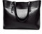 Coolives Damen Shopper Taschen Tote Handtaschen Horizontal Schultertasche Schwarz EINWEG