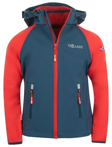 Trollkids Kids Rondane Zip Off Jacket XT | Wasserabweisend und winddicht, Hohe Bewegungsfreiheit, Abzippbare Ärmel, Brust- und Hüfttaschen