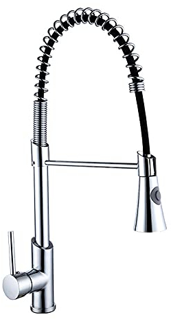 Grifos Lavabos Rusticos Grifos Para Fregadero Baratos Grifos Para Fregadero De Cocina Grifo giratorio de cocina con resorte, mezcla de agua fría y caliente, grifo multifuncional de cocina con resorte