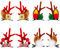 MELLIEX 4 Paare Weihnachten Hirschgeweih Haarspangen, Rentier Geweih Haarnadeln Weihnachtsfeier Plüsch Elch Haarclips für Mädchen Frauen