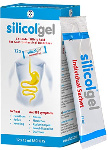 silicolgel Sachets 12 x 15ml – Clinically Proven Relief for IBS Symptoms: Diarrhoea, Stomach Pain, Bloating and Flatulence. Also Treats Heartburn, Acid Reflux and Nausea.