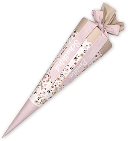 Dein Lieblingsteil Schultüte aus Stoff BOHO GARDEN SCHLEIFE Zuckertüte mit Namen 70 cm/ 85 cm