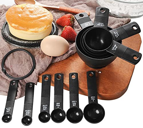 10 Tazas medidoras - Set Tazas medidoras y cucharas para líquidos, Taza medidora y Cuchara medidora, 10 para cocinar y Hornear