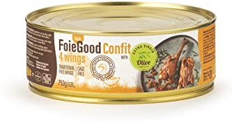 Foie Good, 4 Entenflügel Entenconfit, Geeignet als Vorspeise, Keine Zwangsfütterung, 750 g