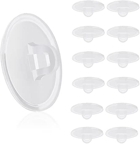 Selbstklebende Deckenhaken, 50 Stück Transparenter Kunststoff Wandhaken Scheibenhaken kein Bohren Dekorative Haken für Schlafzimmer Bad Küche Wohnzimmer Decke Wand Tür (Durchmesser 22 mm)