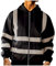 Verkehr Arbeitsjacke Herren Reflektierend, Warnjacke Unisex Hoodie Mit ReißVerschluss Tasche Baustelle Sicherheitsjacke Kapuzenpullover Gelb Orange GrüN Schwarz Warnschutz Mantel Kapuzenpullover