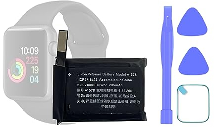 HIGHAKKU Replacement Battery A1578 Compatible with Apple iWatch Series 1 (1st Generation) 38 mm A1802, A1553 with Tools