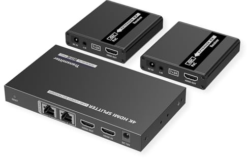 VALUE HDMI Splitter 3fach, mit Verlängerung (2X) über TP, bis 40 m